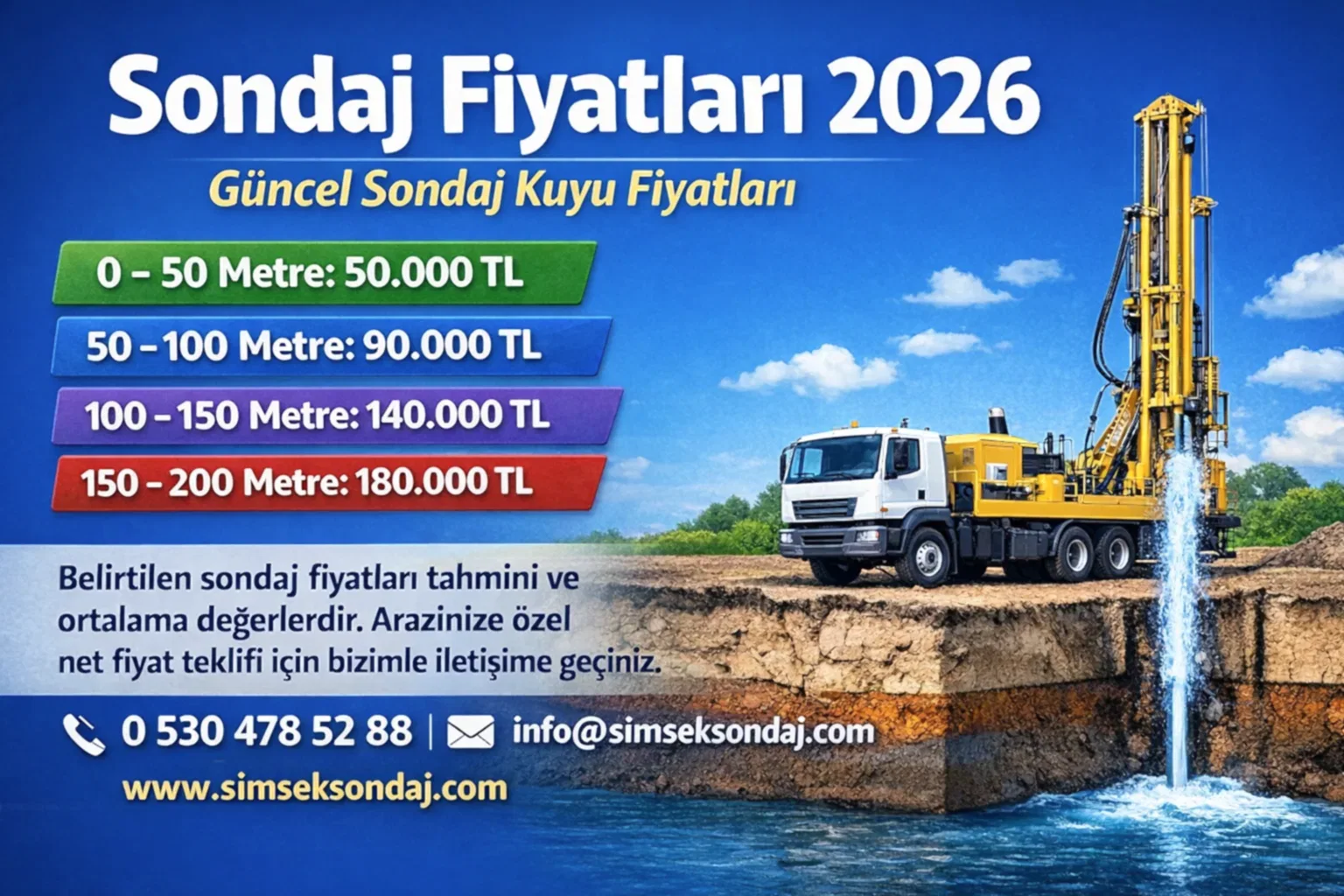 Sondaj Fiyatları 2026