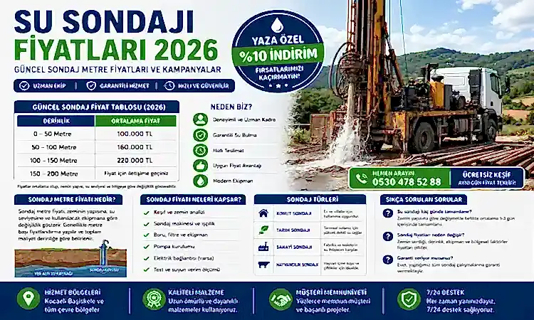 Su Sondajı Fiyatları 2026