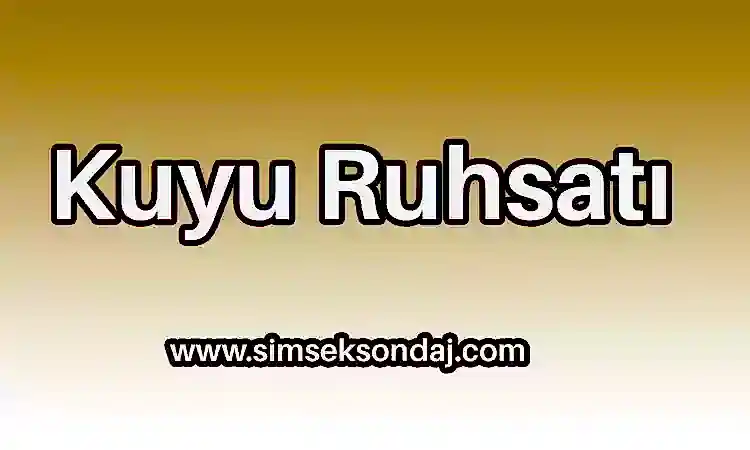 Kuyu Ruhsatları